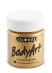Global Body Art Face Paint - Liquid Metallic Gold 45ml