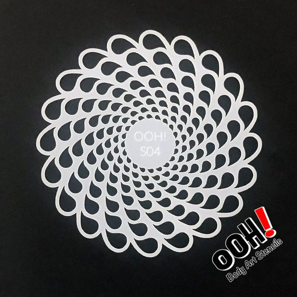 Teardops Sphere Airbrush & Face Paint Stencil