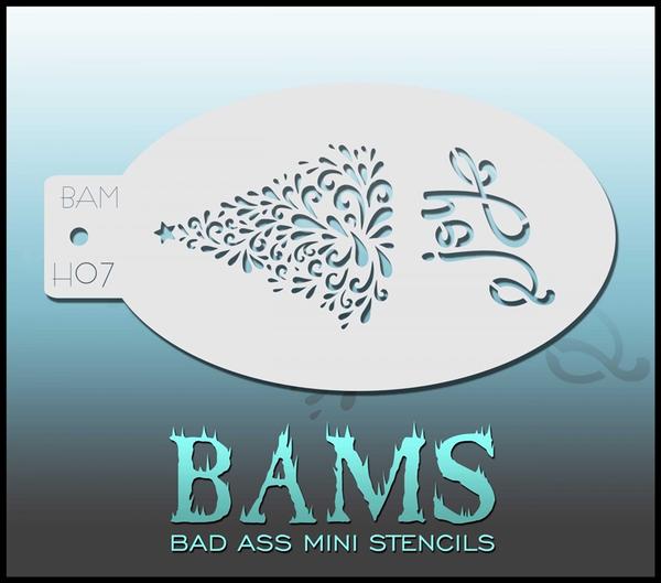 BAMH07 BAD ASS MINI HOLIDAY STENCIL